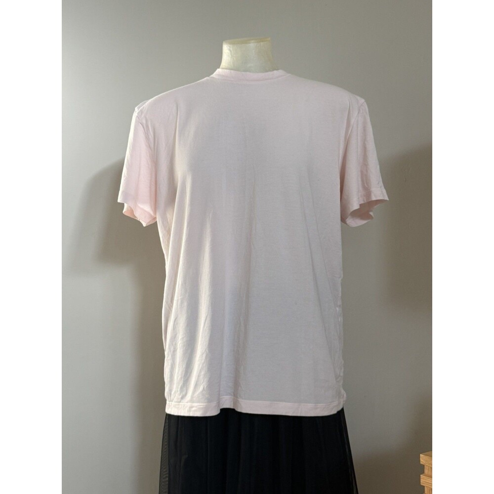 SKIMS Pink Boyfriend Cotton Crew Neck T-Shirt Womens Small